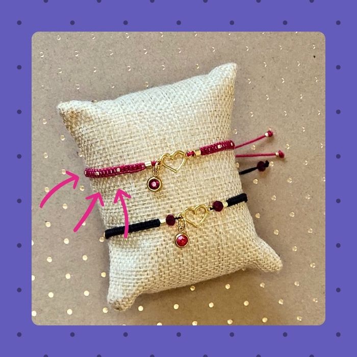 Min Valentine armbånd – Justerbar kærlighedsgave med perler og macramé