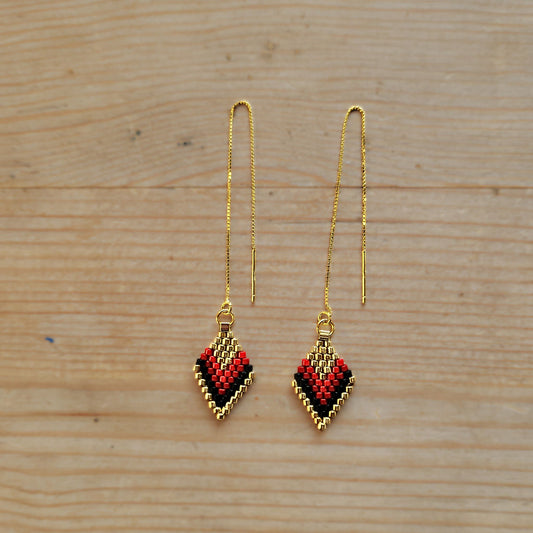 Estela øreringe – Kædeøreringe med Miyuki-perler