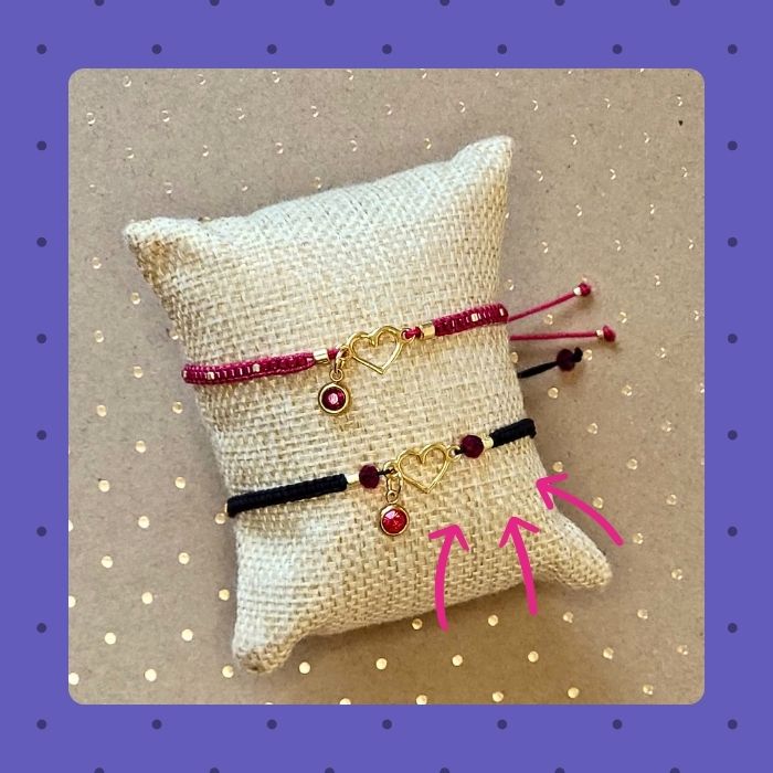 Min Valentine armbånd – Justerbar kærlighedsgave med perler og macramé