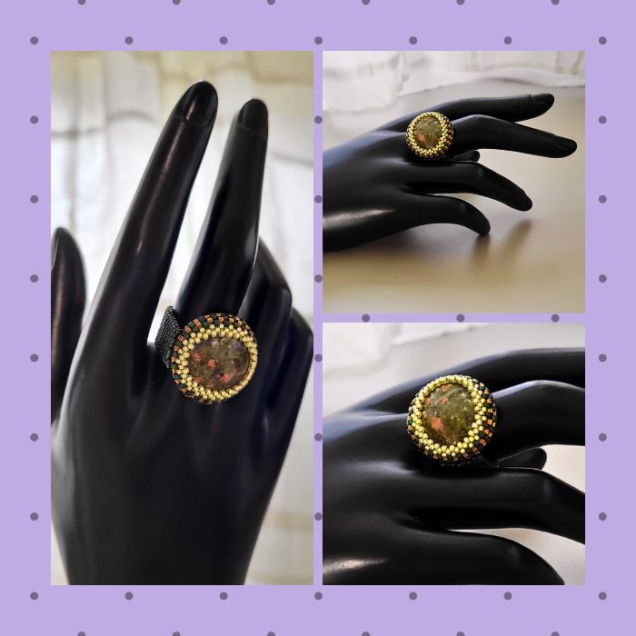 Rivoli ring – Farverig perlering med glans og karakter