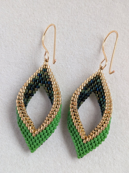 Vida - Håndlavede 3D øreringe i bladform