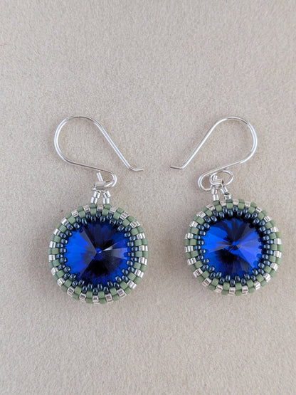 Kristaldrømme – Statement øreringe med krystal og Miyuki perler