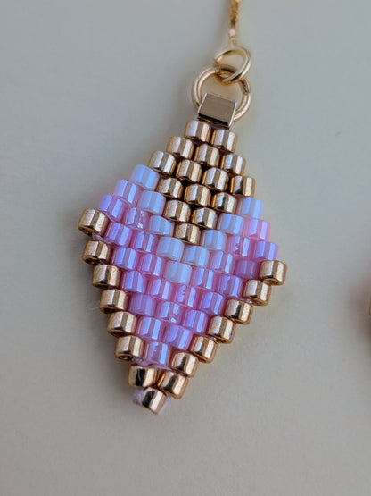 Lette kædeøreringe med Miyuki-perler – håndlavede øreringe – Estela