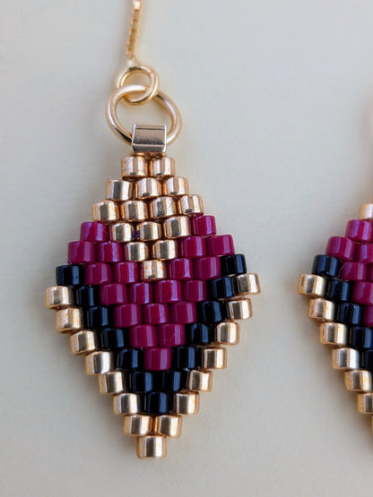 Lette kædeøreringe med Miyuki-perler – håndlavede øreringe – Estela