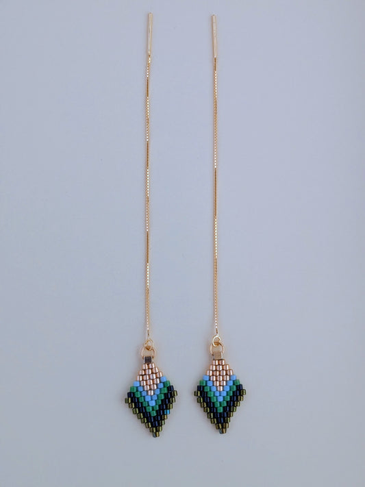 Estela øreringe – Kædeøreringe med Miyuki-perler