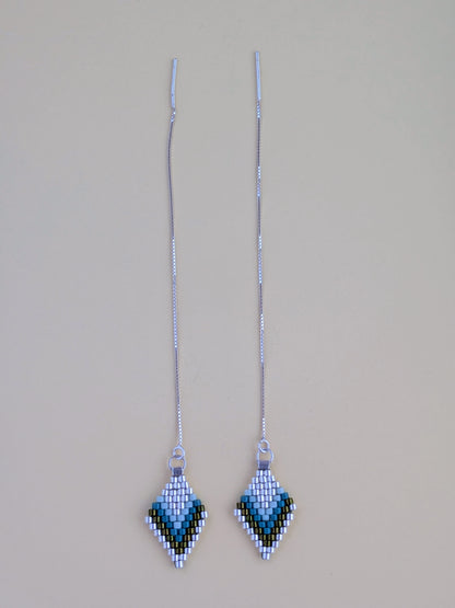 Lette kædeøreringe med Miyuki-perler – håndlavede øreringe – Estela