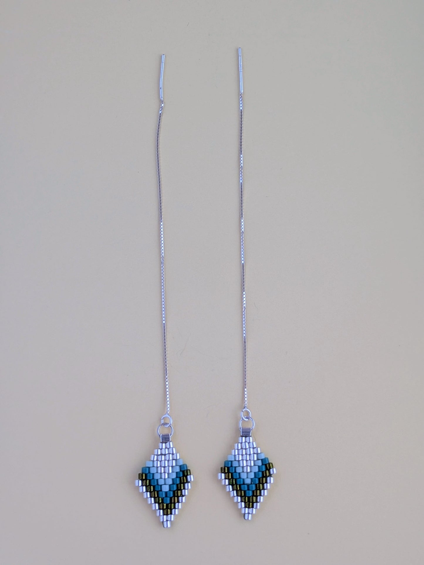 Lette kædeøreringe med Miyuki-perler – håndlavede øreringe – Estela