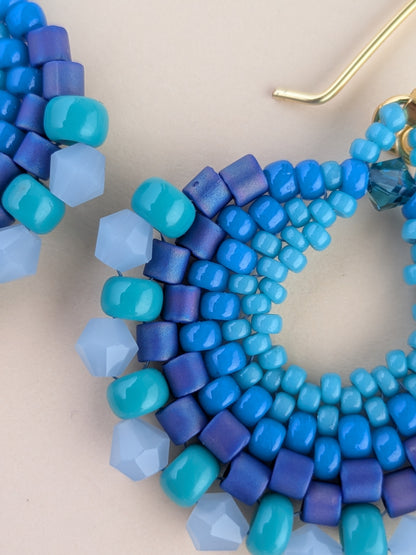 Elegante håndlavede øreringe med Miyuki-perler – Luna