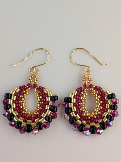 Elegante håndlavede øreringe med Miyuki-perler – Luna