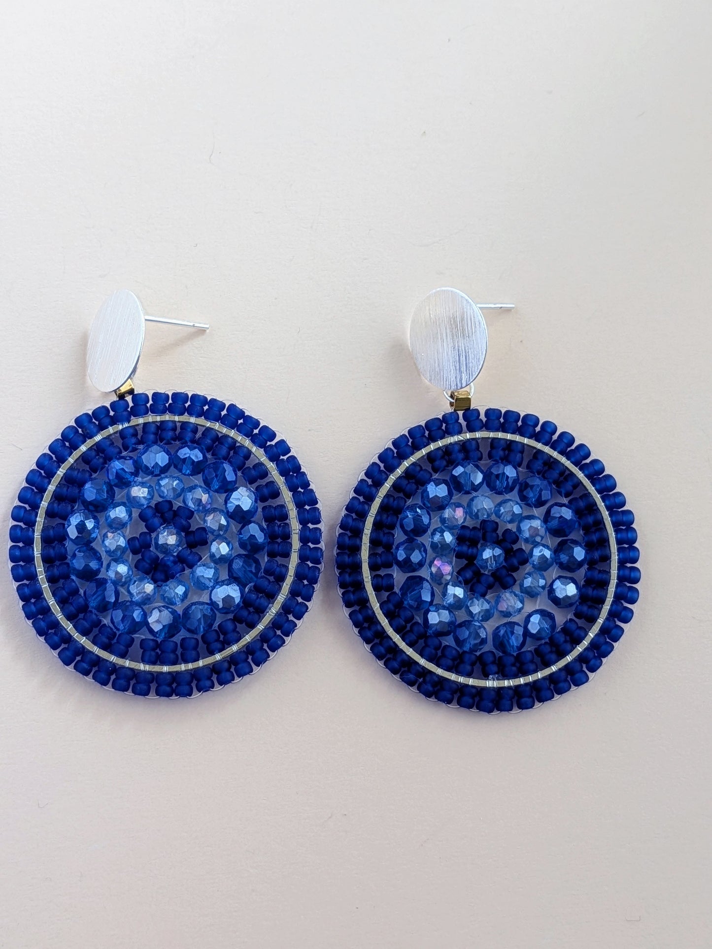 Statement øreringe med Miyuki-perler i mandala design – Maksi Mandala